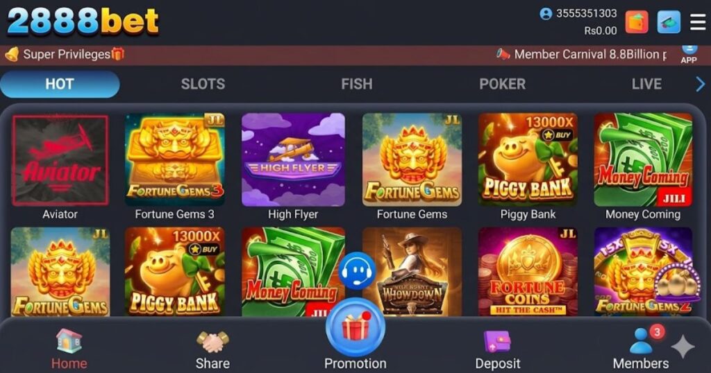 Features of 2888Bet Game